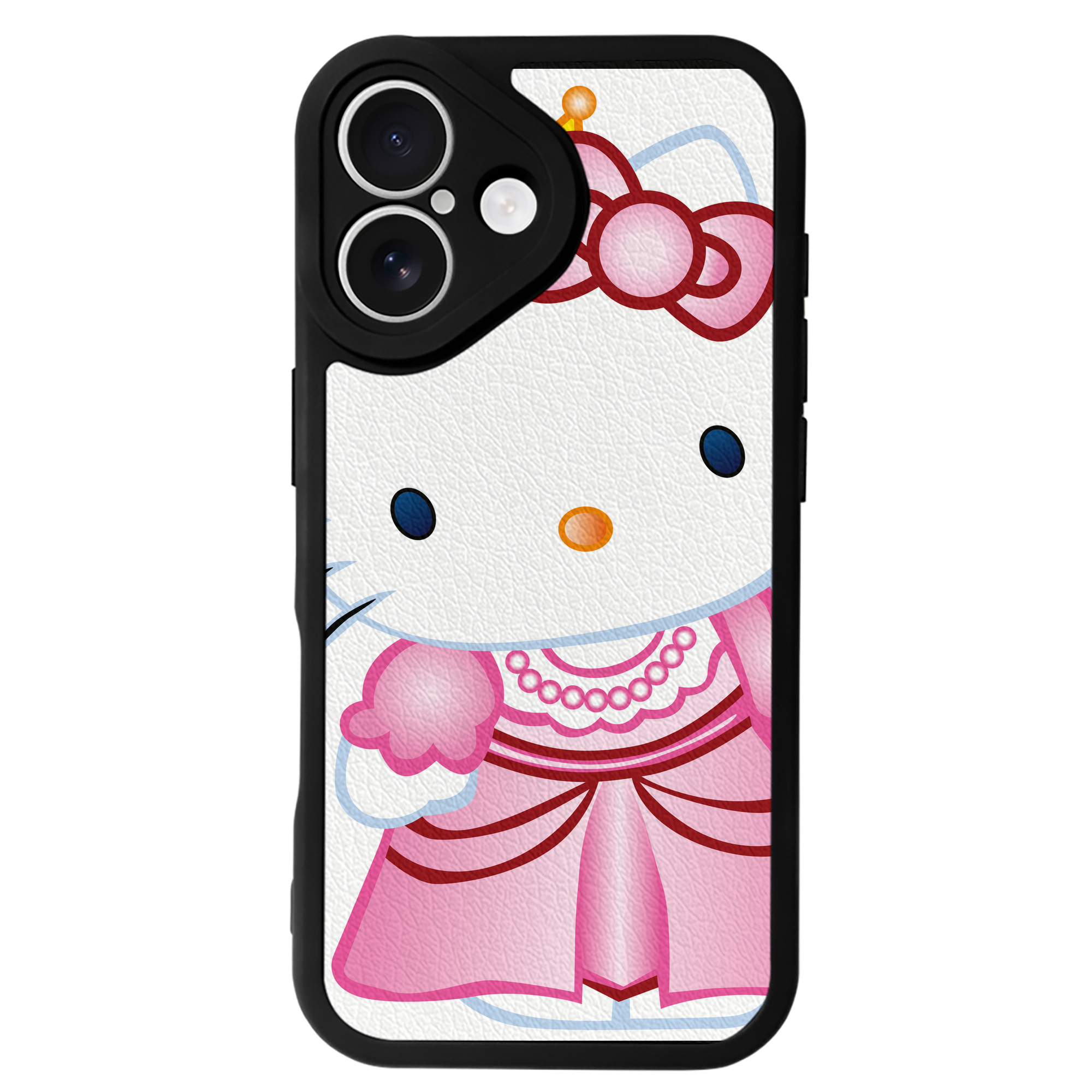（画像用） Hello Kitty ハローキティ 【iPhone 16シリーズ対応】シリコンスマホケース（レザー調） 材質：シリコン
